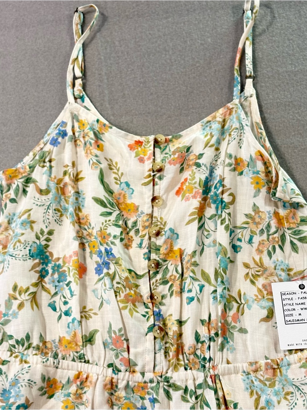 Cottagecore Oneill Altura Floral Jumpsuit M Coquette Sample NWT Coastal Boho - Picture 3 of 7